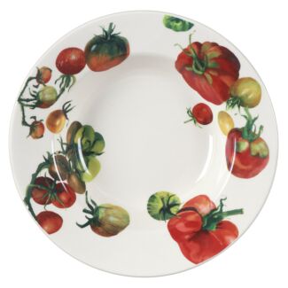 Vegetable Garden Tomatoes Soup Plate