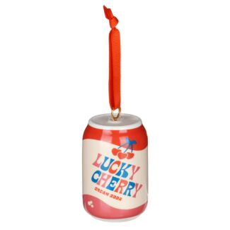Lucky Cherry Cream Soda Can Hanging Ornament