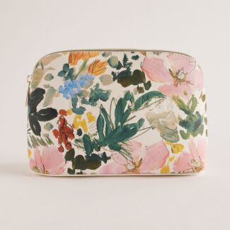 BECCAAS Cream Painted Meadow Makeup Bag