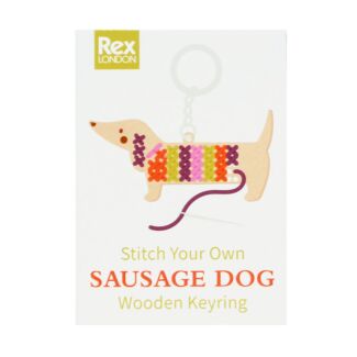 Stitch Your Own Wooden Sausage Dog Keyring
