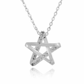 Silver Plated Celestial Sparkle Star Necklace
