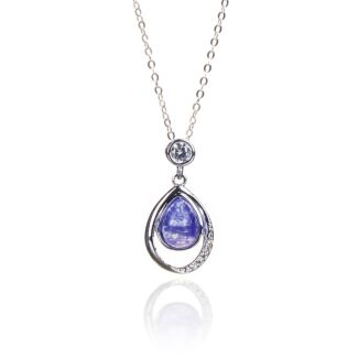 Silver Plated Candy Purple Twisted Necklace