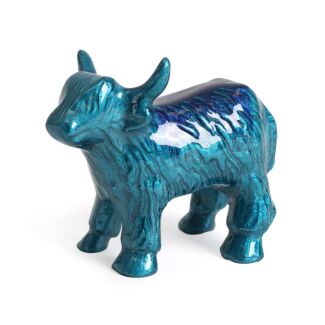 Aluminark Brushed Aqua Large Highland Cow