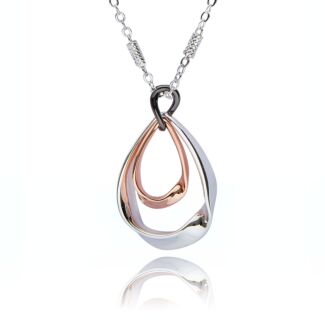 Mixed Metal Eternal Teardrops Necklace