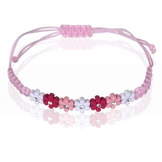 Girl’s Pink Colourful Daisies Friendship Bracelet