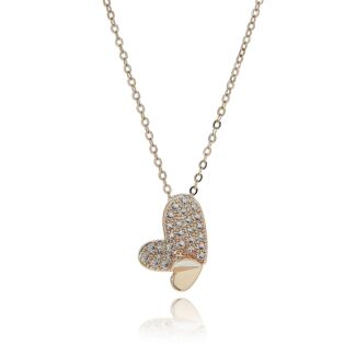 Te Amo Two Hearts Gold Plated Necklace