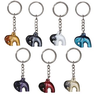 Aluminark Brushed Elephant Keyring - Select Design