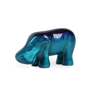 Aluminark Brushed Aqua Small Hippo