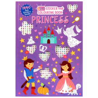 Princess Gem Sticker & Colouring Book