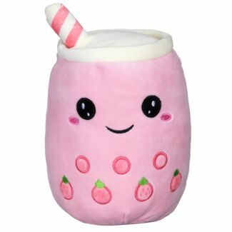 Mochi Pop 20cm Strawberry Boba Bubble Tea Pink Plush