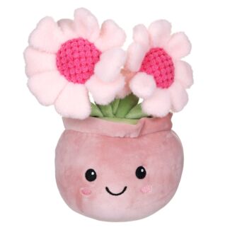Mochi Pop Daisies In Pink Plant Pot 20cm Soft Toy