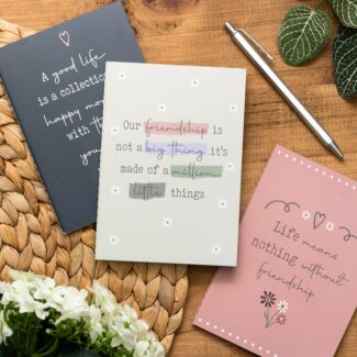 ‘Friendship’ Set of 3 A6 Notebooks