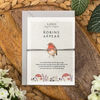 ‘Robins Appear’ Bracelet & Plantable Seed Card