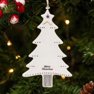 Porcelain Hanger Tree – Merry Christmas