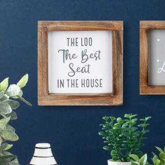 ‘The Loo’ Framed Wooden Plaque