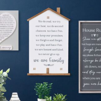 ‘We Are Family’ House Large Wooden Plaque