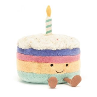 Amuseable Large Rainbow Birthday Cake