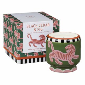 A Dopa ‘Tiger’ 226g Black Cedar & Fig Ceramic Candle Boxed