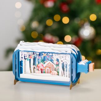 Gingerbread House Message In A Bottle Christmas Card