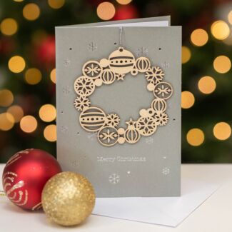 Wreath Keepsake Christmas Card