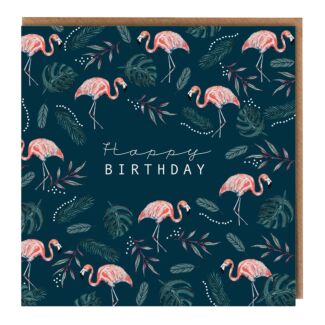 Flamingos Noir ‘Happy Birthday’ Birthday Card