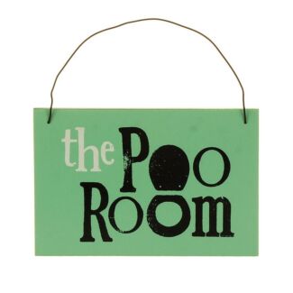 Teal Poo Room Sign 