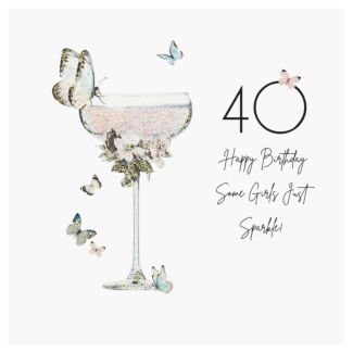 Moonlight & Martinis 40 Luxury Birthday Card