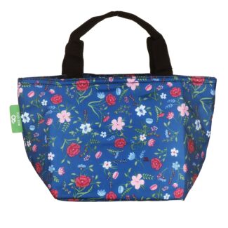 Navy Floral Recycled Insulated Lunch Bag