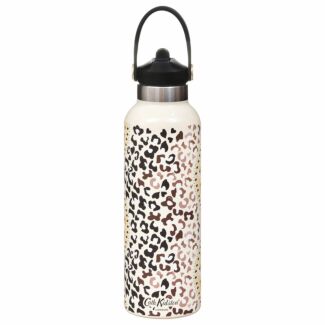 Leopard 500ml Stainless Steel Straw Water Bottle