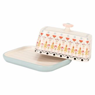 Painted Table Covered Butter Dish