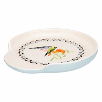 Painted Table Budgie Spoon Rest