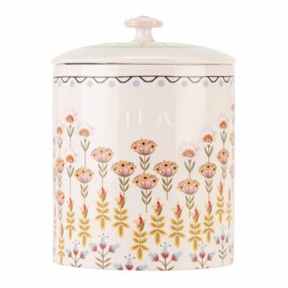 Painted Table Tea Canister