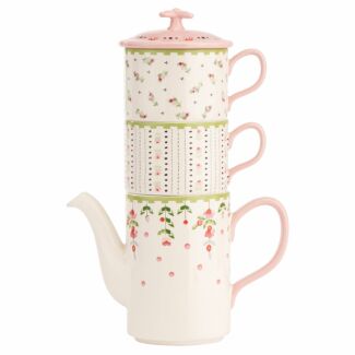 Spring Birds Floral Tea For Two Set