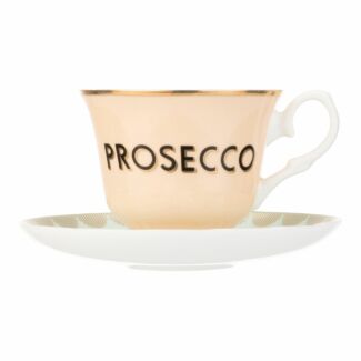Boozy ‘Prosecco’ Teacup And Saucer