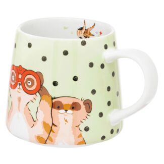 Meerkats Green Billie Mug