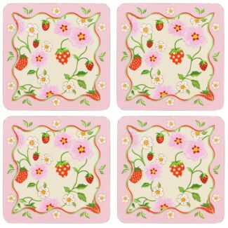 Strawberry Set of 4 Coasters