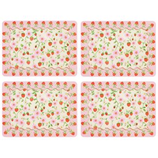 Strawberry Set of 4 Placemats 