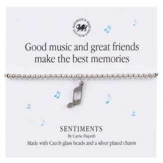 ‘Good Music and Great Friends’ Sentiment Bracelet