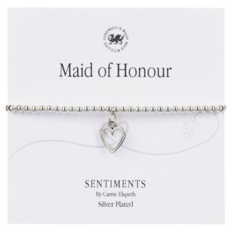 ‘Maid of Honour’ Wedding Sentiment Bracelet