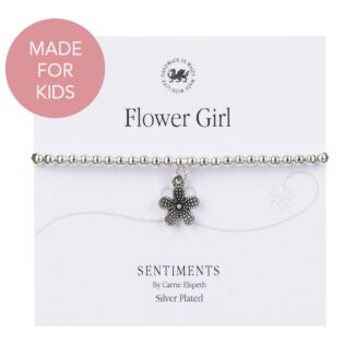 ‘Flower Girl’ Child’s Wedding Sentiment Bracelet