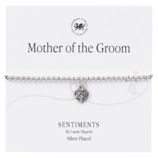 ‘Mother of the Groom’ Wedding Sentiment Bracelet