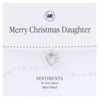 Merry Christmas Daughter Sentiment Bracelet