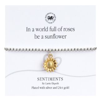 ‘Be A Sunflower’ Sentiment Bracelet