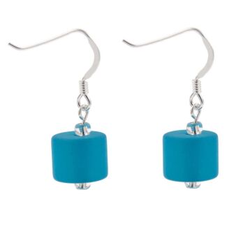 Teal Frosted Earrings