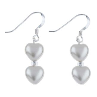 Ice Pearl Hearts Earrings