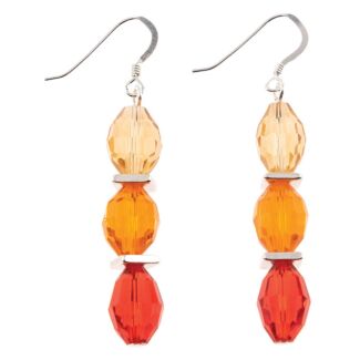 Red/Orange Crystal Rainbow Earrings