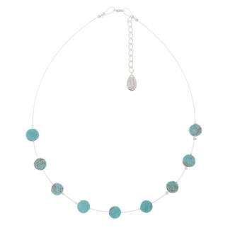 Turquoise Mosaic Coins Necklace