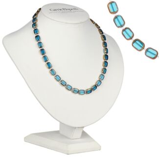 Teal Golden Edges Necklace