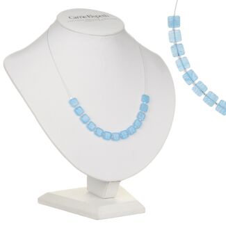 Pale Blue Hurricane Glass Necklace