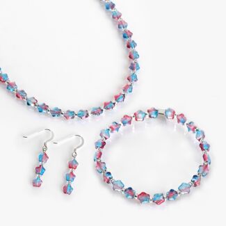Blue & Pink Twinkles 3 Piece Jewellery Set